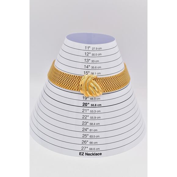 Vintage Chunky Choker Collar Necklace Heavy Thick Chain Gold Tone 1980s Bin6A - Picture 12 of 12